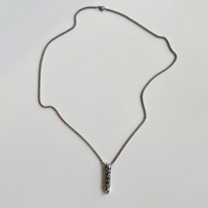 Y2K 2000s grunge heavy metal punk gothic emo skull bullet pendant necklace